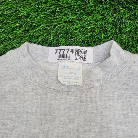 Vintage 80s Champion Sweatshirt Womens XL 24x26 Script Logo - Picture 10 of 12